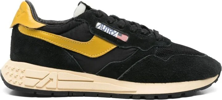 Autry Medalist Sneakers Yellow And Black Suede