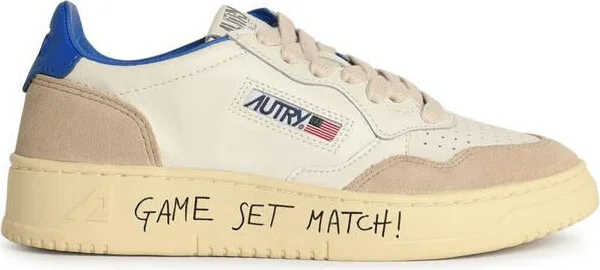 Autry 'Medialist' White Leather Sneker