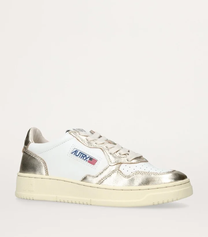 Autry Metallic Leather Medalist Low-Top Sneakers - Image 3