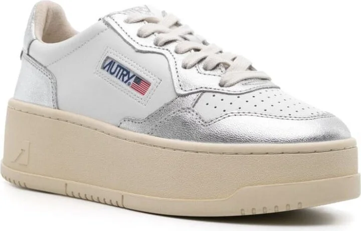 Autry Platform Low Leather Sneakers - Image 2