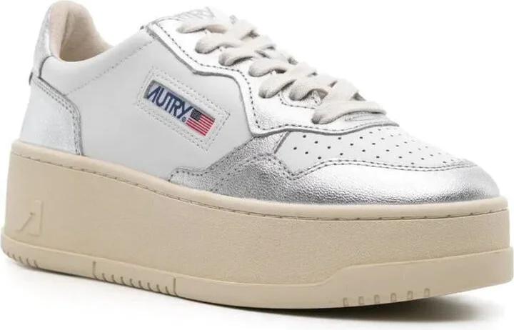 Autry "Platform Low" Leather Sneakers Shoes - Image 2