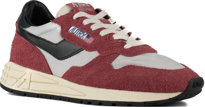 Autry Red And Black Suede And Nylon Reelwind Low Sneakers - Image 3