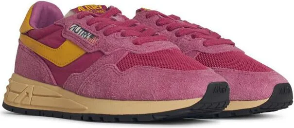 Autry 'Reelwind' Fuchsia Suede Sneakers - Image 2