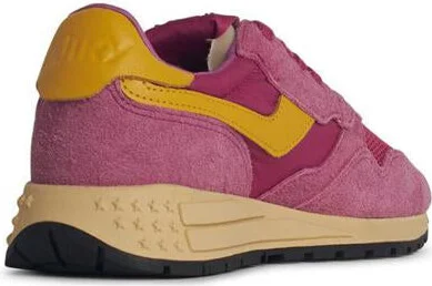 Autry 'Reelwind' Fuchsia Suede Sneakers - Image 3