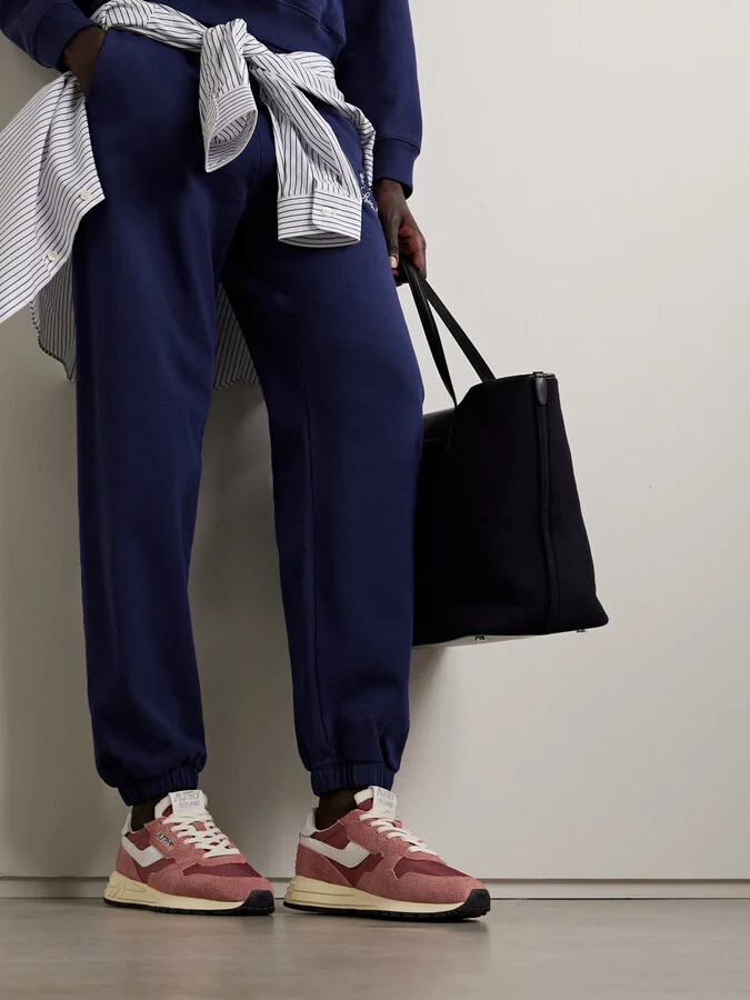 Autry - Reelwind Leather-trimmed Suede And Shell Sneakers - Burgundy - Image 2