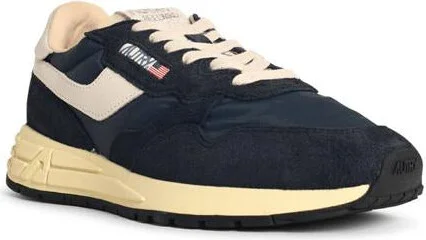 Autry 'Reelwind Low' Dark Blue Nylon And Suede Sneakers - Image 2