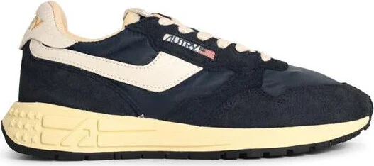 Autry 'Reelwind Low' Dark Blue Nylon And Suede Sneakers
