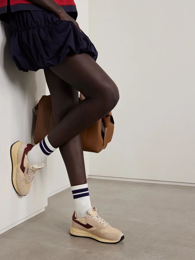 Autry - Reelwind Low Leather-trimmed Suede, Mesh And Shell Sneakers - Cream - Image 2