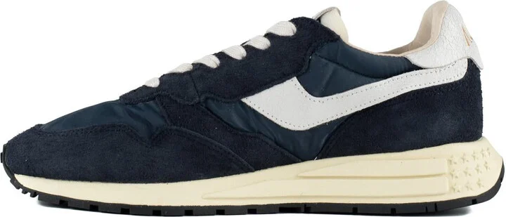 Autry Reelwind Low Nylon And Suede Blue Space And White Sneakers - Image 2