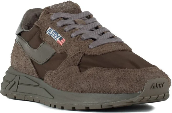 Autry Reelwind Low Nylon And Suede Sneakers Morel - Image 3