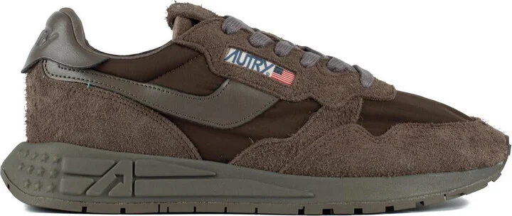 Autry Reelwind Low Nylon And Suede Sneakers Morel