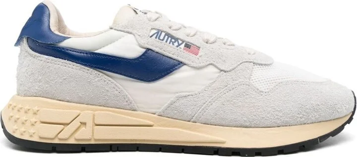 Autry Reelwind Low Nylon And Suede White And Limoges Sneakers - Image 2