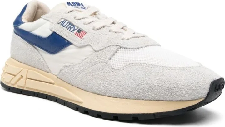 Autry Reelwind Low Nylon And Suede White And Limoges Sneakers - Image 3