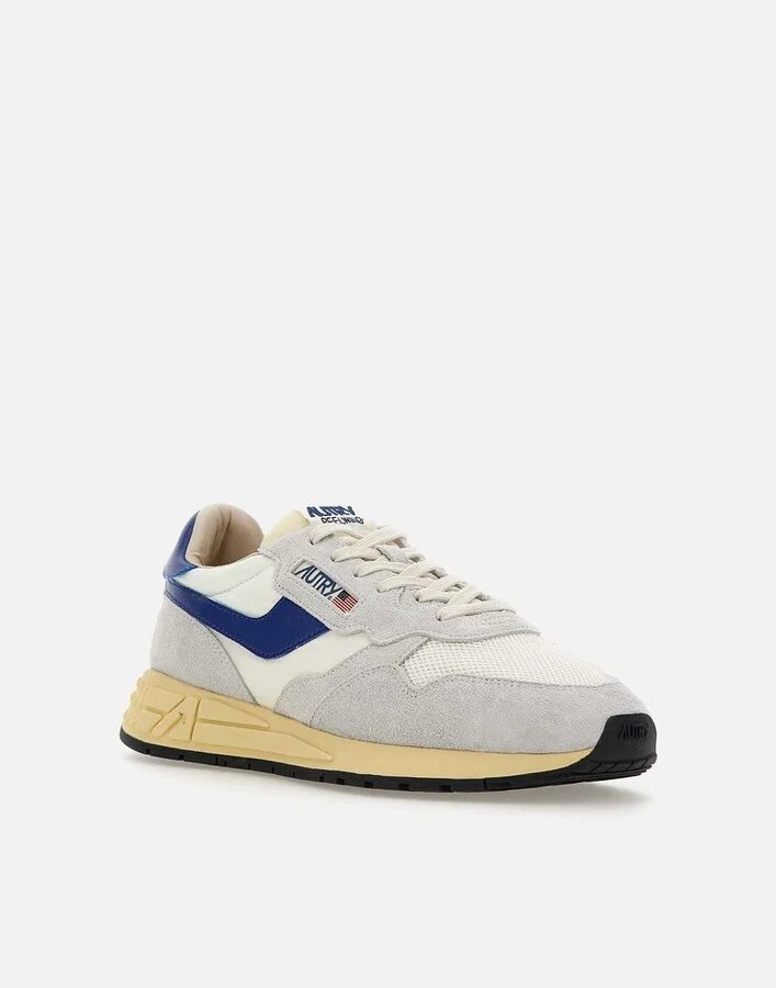 Autry Reelwind Low Nylon And Suede White And Limoges Sneakers - Image 4