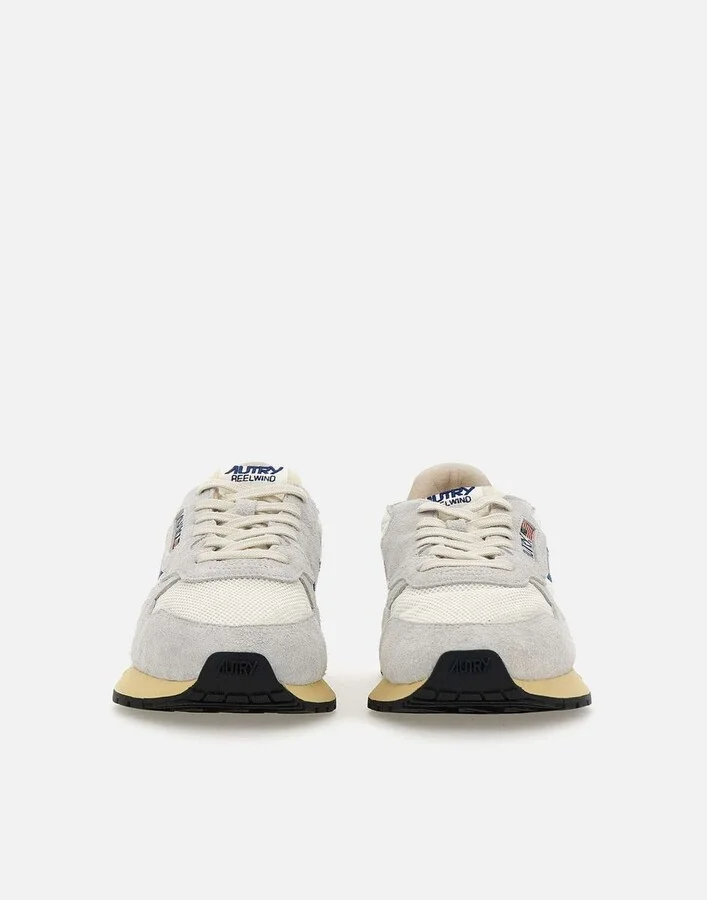 Autry Reelwind Low Nylon And Suede White And Limoges Sneakers - Image 7