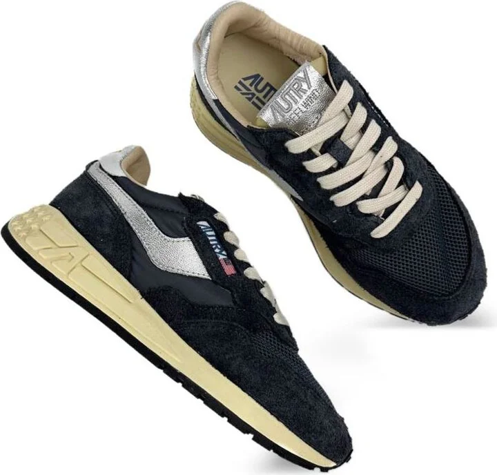 Autry 'Reelwind' Low Sneakers In Black Nylon And Suede - Image 2