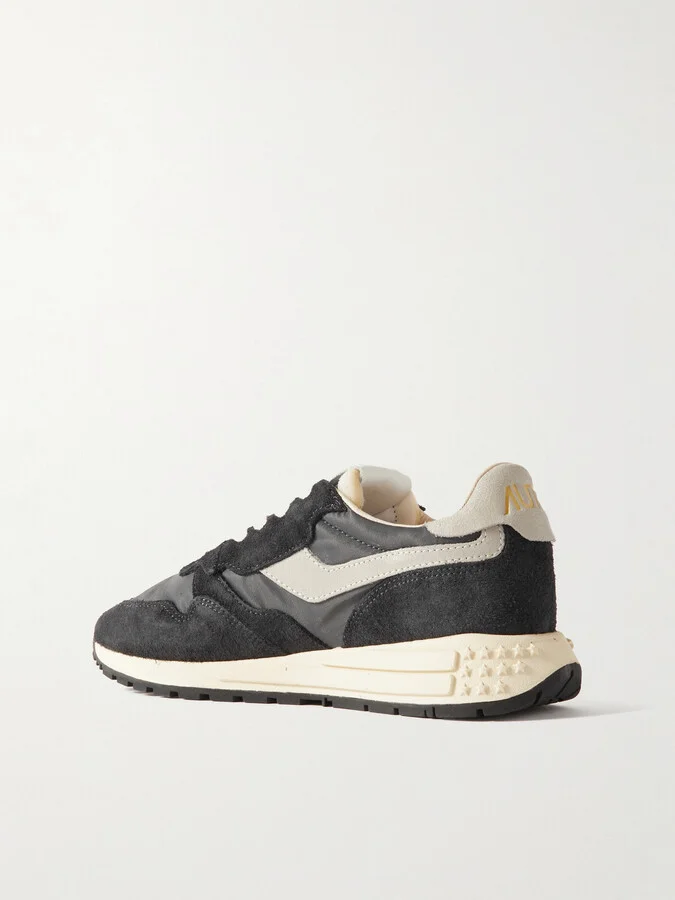 Autry - Reelwind Low Suede And Shell Sneakers - Black - Image 3