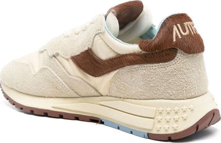 Autry Reelwind Sneakers In Beige And Brown With Suede - Image 2