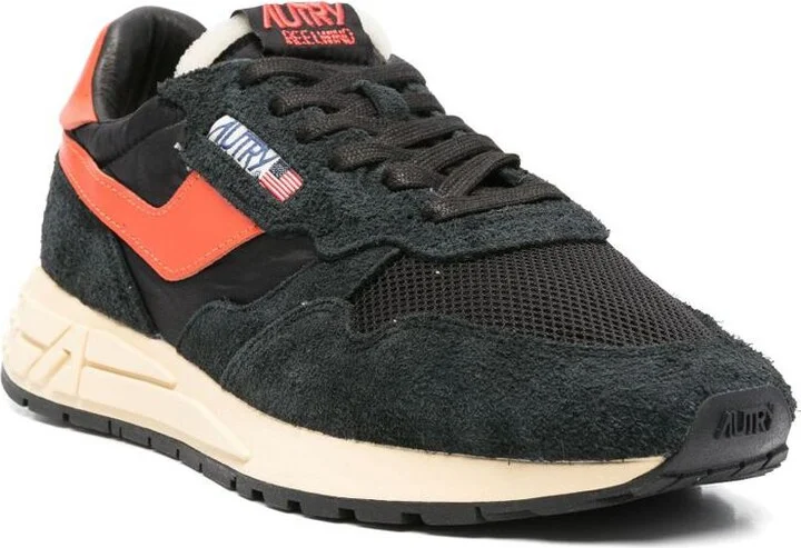Autry Reelwind Sneakers In Black And Orange With Suede - Image 2
