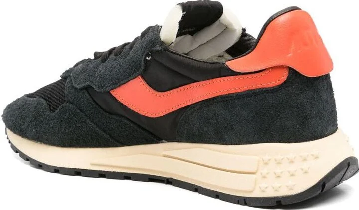 Autry Reelwind Sneakers In Black And Orange With Suede - Image 3