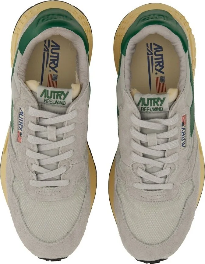 Autry Reelwind Sneakers In Gray And Green With Suede - Image 6