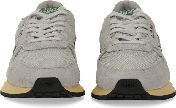 Autry Reelwind Sneakers In Gray And Green With Suede - Image 11