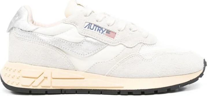 Autry Reelwind Sneakers In Gray And White With Suede