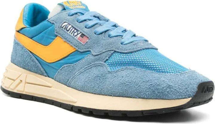Autry Reelwind Sneakers In Light Blue With Suede - Image 4