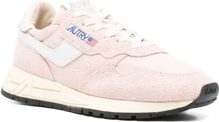 Autry Reelwind Sneakers In Pink And White With Suede - Image 4