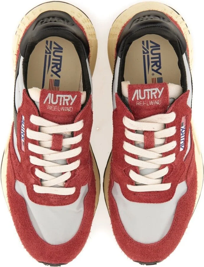 Autry Reelwind - Suede And Technical Textile Trainer - Image 9