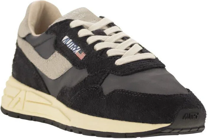Autry Reelwind - Suede And Technical Textile Trainer - Image 2