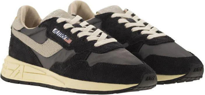 Autry Reelwind - Suede And Technical Textile Trainer - Image 4
