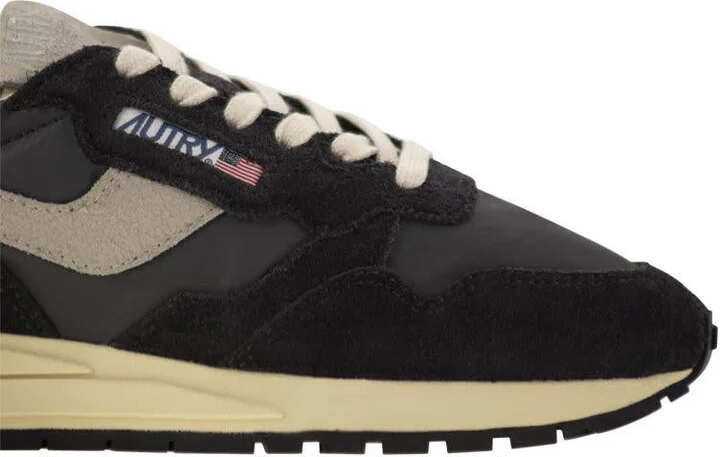 Autry Reelwind - Suede And Technical Textile Trainer - Image 6