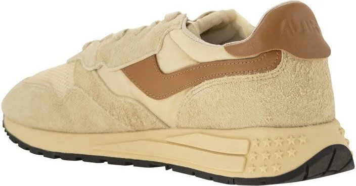 Autry Reelwind - Suede And Technical Textile Trainer - Image 3