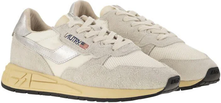 Autry Reelwind - Suede And Technical Textile Trainer - Image 4