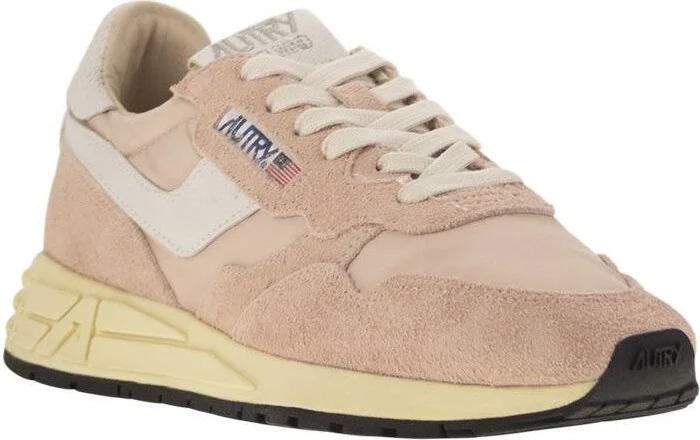 Autry Reelwind - Suede And Technical Textile Trainer - Image 2