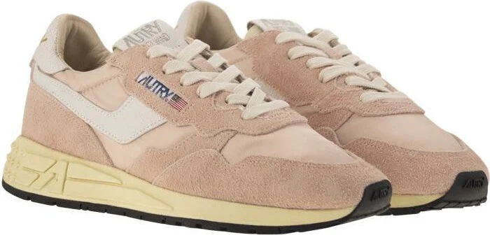 Autry Reelwind - Suede And Technical Textile Trainer - Image 4