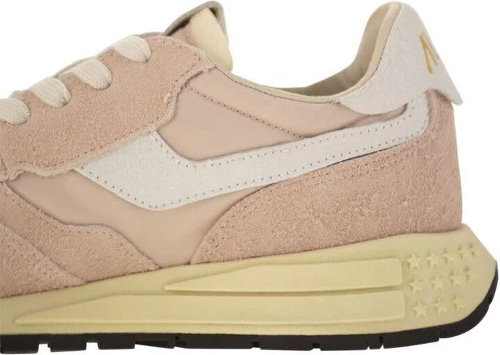 Autry Reelwind - Suede And Technical Textile Trainer - Image 7