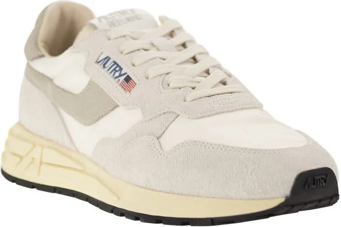 Autry Reelwind - Suede And Technical Textile Trainer - Image 2