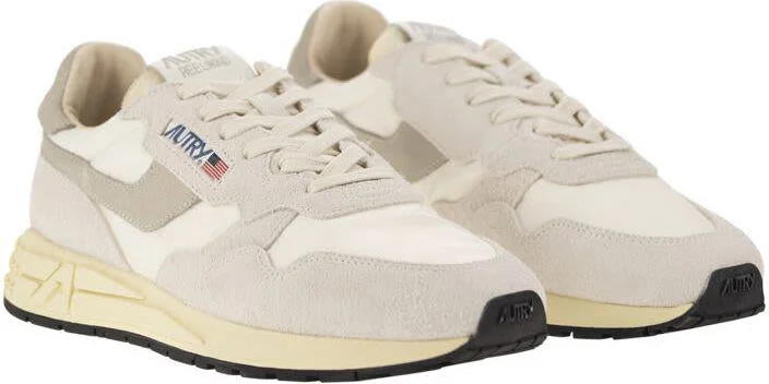 Autry Reelwind - Suede And Technical Textile Trainer - Image 4