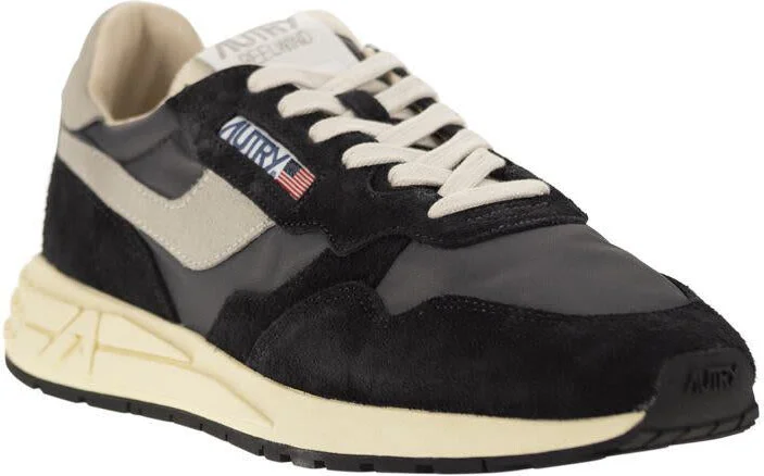 Autry Reelwind - Suede And Technical Textile Trainer - Image 2