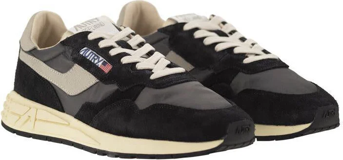 Autry Reelwind - Suede And Technical Textile Trainer - Image 3