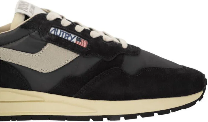 Autry Reelwind - Suede And Technical Textile Trainer - Image 6