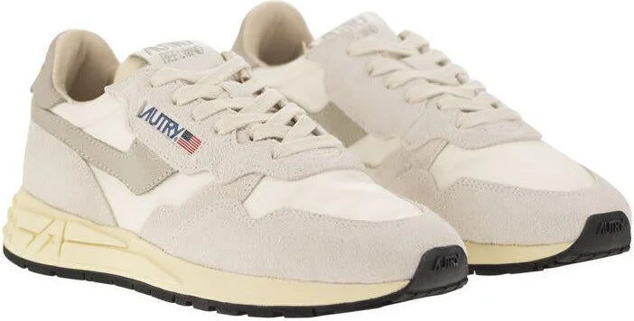 Autry Reelwind - Suede And Technical Textile Trainer - Image 4