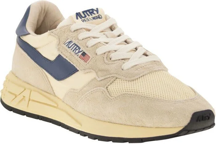 Autry Reelwind - Suede And Technical Textile Trainer - Image 2
