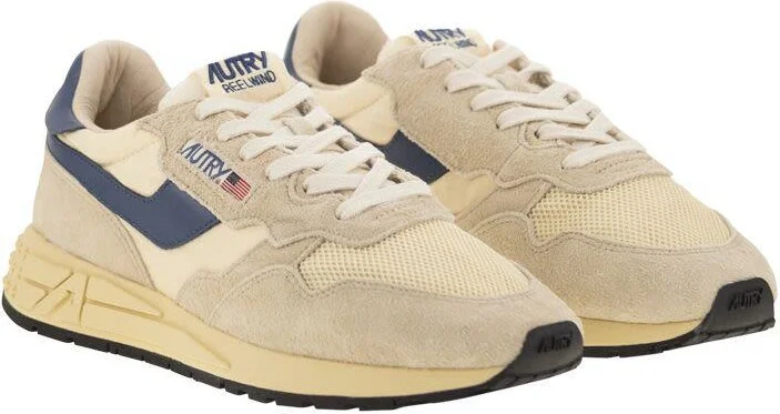 Autry Reelwind - Suede And Technical Textile Trainer - Image 4