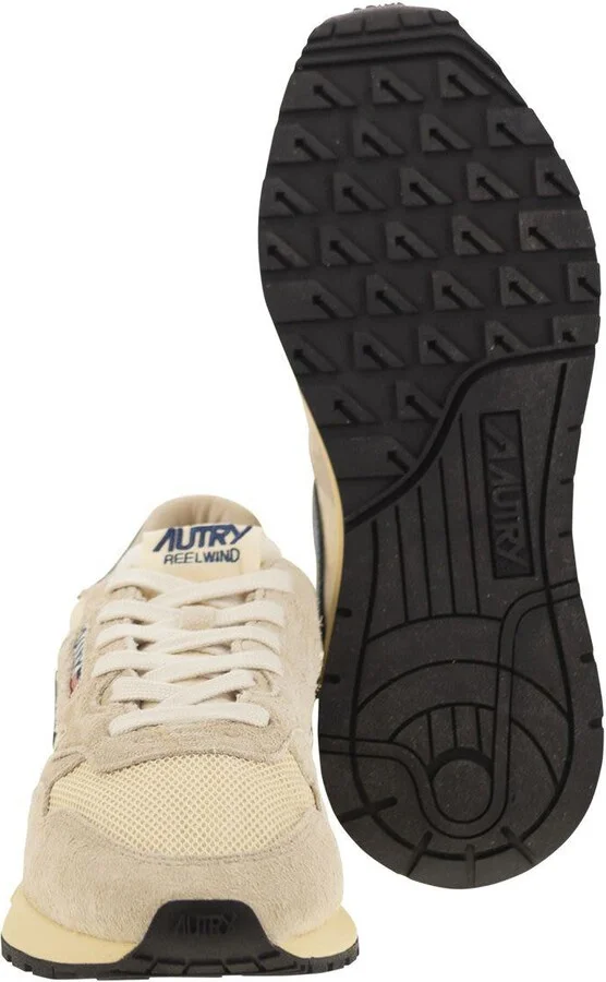 Autry Reelwind - Suede And Technical Textile Trainer - Image 5