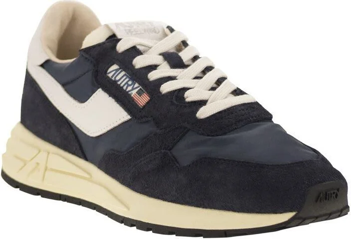 Autry Reelwind - Suede And Technical Textile Trainer - Image 2