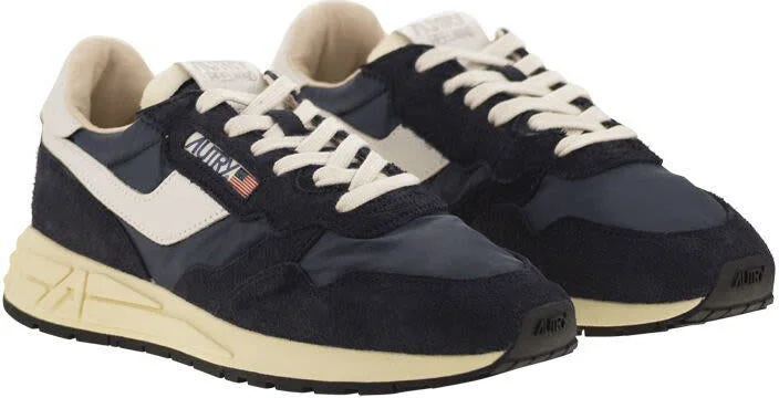 Autry Reelwind - Suede And Technical Textile Trainer - Image 4