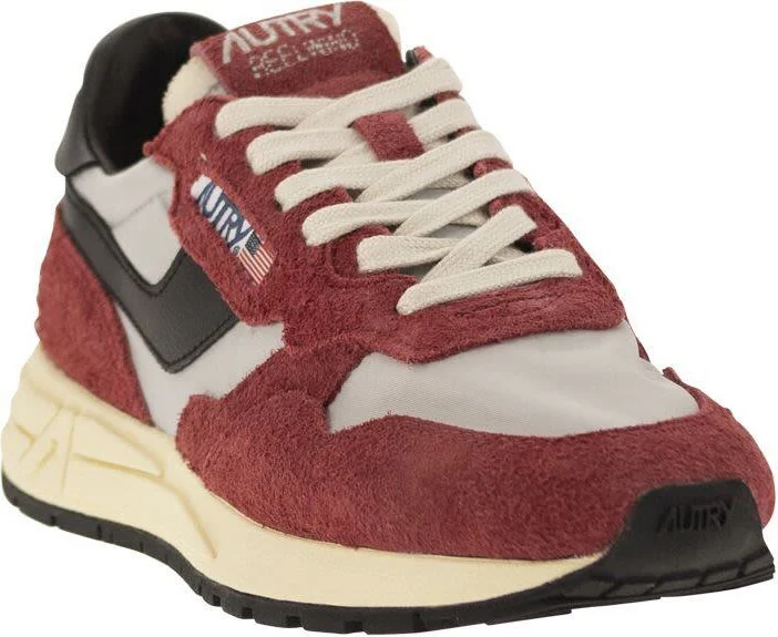 Autry Reelwind - Suede And Technical Textile Trainer - Image 2